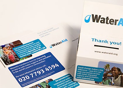 WaterAid collection box